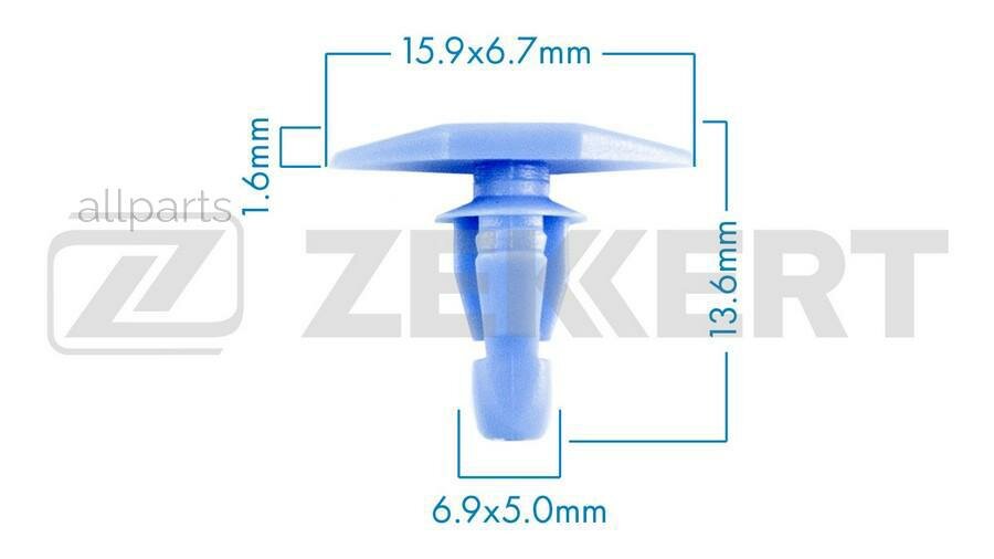ZEKKERT BE-1144 Клипса крепёжная Hyundai Nissan (миним. кол-во заказа 10 шт)