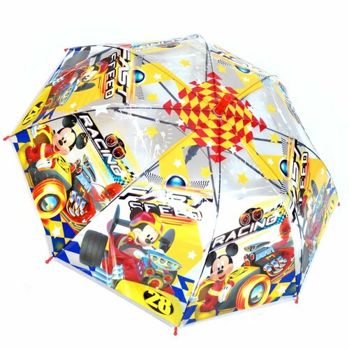 Зонт-трость красный, бесцветный