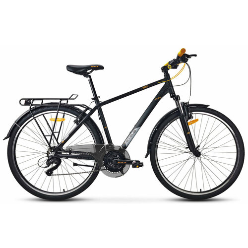 Дорожный велосипед Stels Navigator 800 V V010 (2023) 21 Черный (180-190 см) велосипед stels navigator 910 d 29 16 5 20г v010 лайм черный