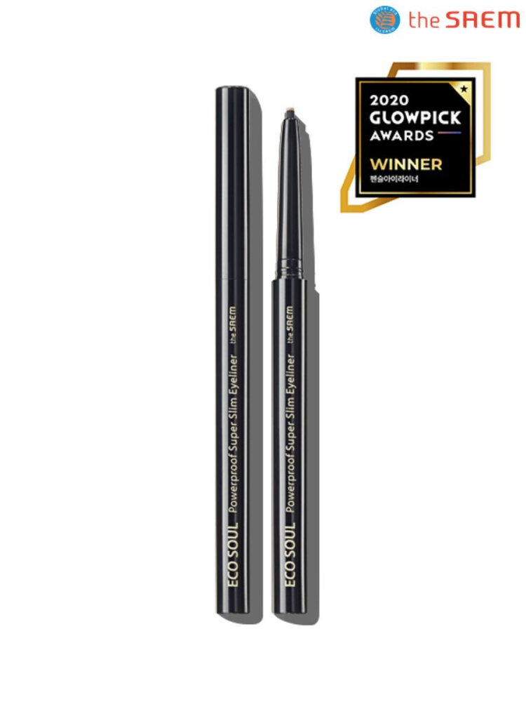 The Saem Подводка для глаз тонкая Eco Soul Powerproof Super Slim Eyeliner BK01 Night Black