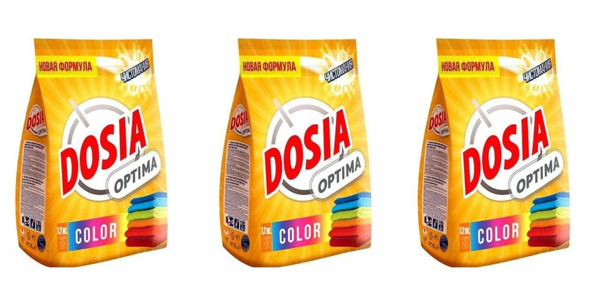 Dosia Порошок для цветного белья Optima Color, 1,2 кг, 3 уп