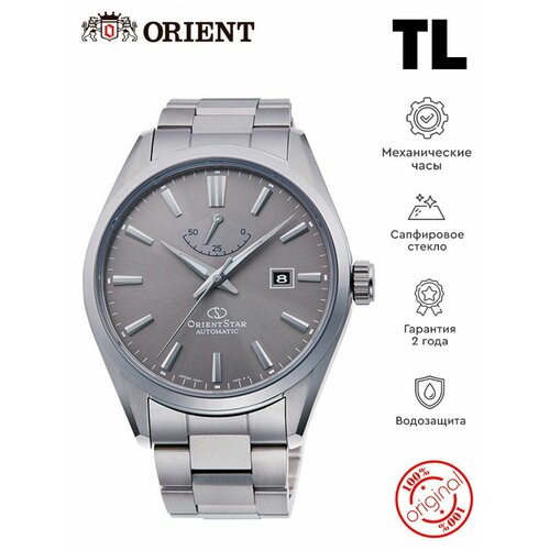 часы механические orient star re hh0001s классика муж кож бр т 50m date Наручные часы ORIENT, серый