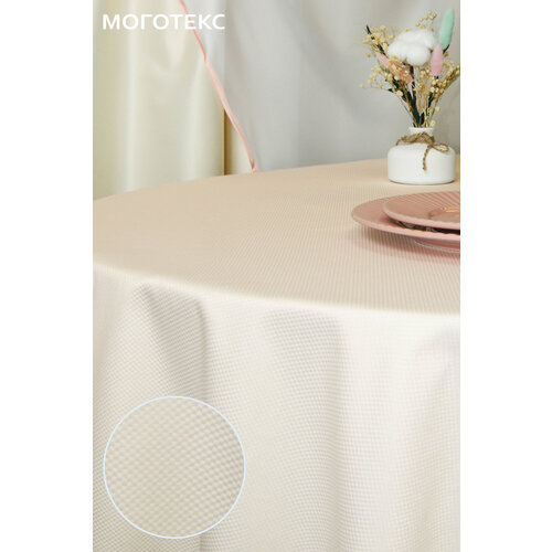 Скатерть столовая овальная , текстиль, хлопок/пэ,150*120 см, 1 штука 25/110701
