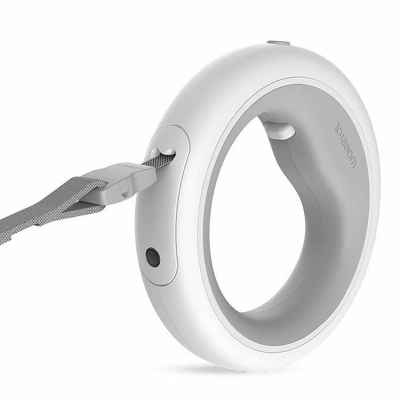 Поводок рулетка с фонариком Moestar UFO Pet Retractable Leash 2 Plus White 30 кг 3 метра