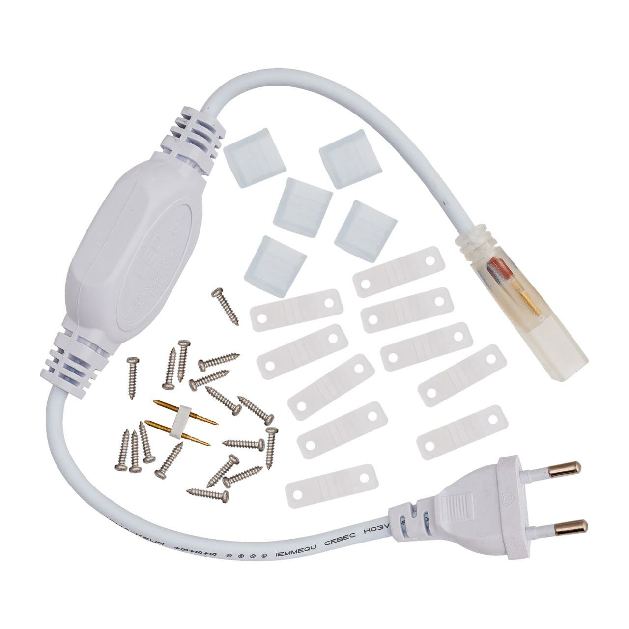 03-41 Монтажный комплект для одноцветной светодиодной ленты 220В, smd 2835, 60 д м, IP44