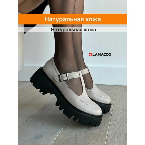 Туфли Мэри Джейн LAMACCO, размер 37, коричневый, черный