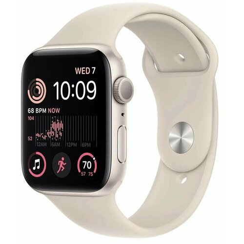 Умные часы Apple Watch SE 2023 44mm Aluminum Case with Sport Band SM Цвет Starlight 37610₽