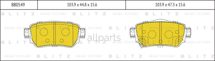 BLITZ BB0549 Колодки тормозные дисковые задние