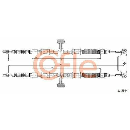 Трос Стояночного Тормоза Задн Opel Vectra C Диск Торм 2002- 1630/1454+1578/1397 Mm Cofle арт. 92.11.5944