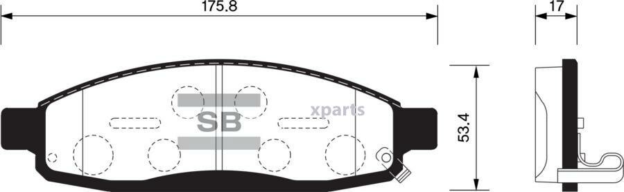 SANGSIN BRAKE SP1446 Колодки тормозные передние