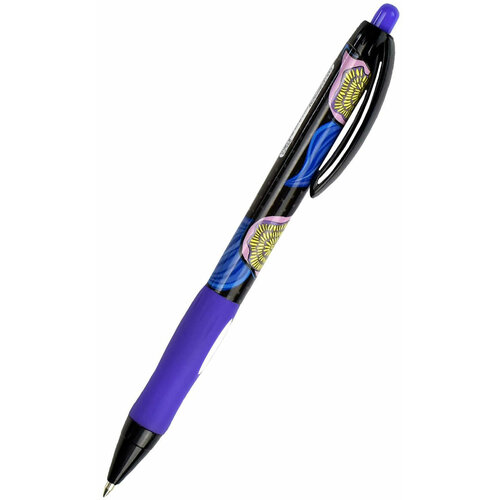Ручка шариковая автоматическая, синяя, в ассортименте