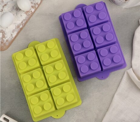 Форма силиконовая «Фигуры. Конструктор» 25,7×15,8 см, 6 ячеек 3976069