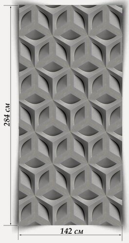 Изображение товара Мраморные обои 3D Бетонная Абстракция, лист 142х284 см, 4,033 кв. м, толщина 2 мм, подходит для наружной и внутренней отделки, экологичный, состоит из натуральной мраморной кроошки