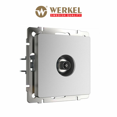 фото Тв-розетка оконечная werkel w1183065 серебряный матовый ip20