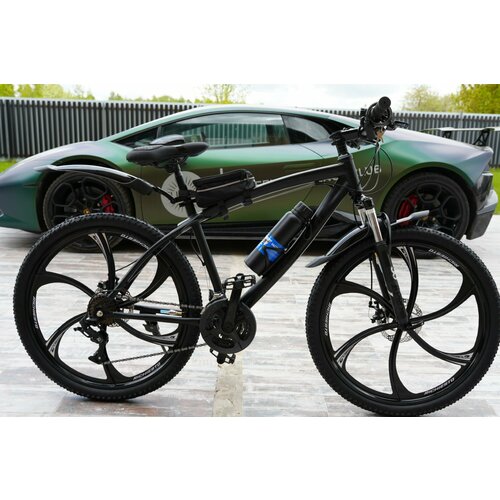 Велосипед горный RICHIESTO на литых дисках 26 дюймов дисковые тормоза рама 185 черный 2770000₽