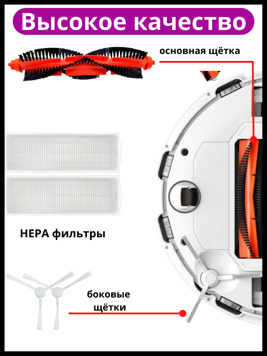 Набор фильтров, щеток для робот-пылесоса Mi Robot Vacuum Mop P, Mijia LDS, STYJ02YM, 3C, 2S, S10, S12