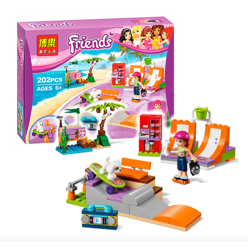 конструктор friends дом мии 796 деталей совместим с lego friends совместим с лего френдс совместим с лего френдс для девочек Конструктор Friends Френдс / Скейт парк / 202 деталей / Совместим с Лего / Ребенку