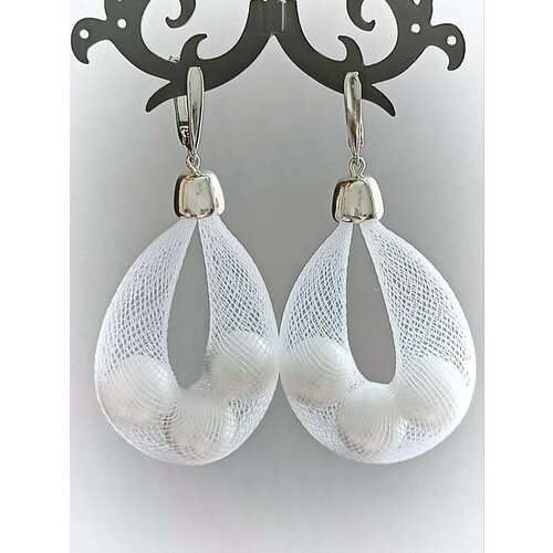 Серьги MARI JOO Сетка, белый