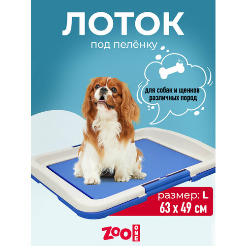 Туалет для собак ZooOne Японский стиль большой 64х49х6 см 1 шт. 1 шт. 64 см 49 см 6 см синий L