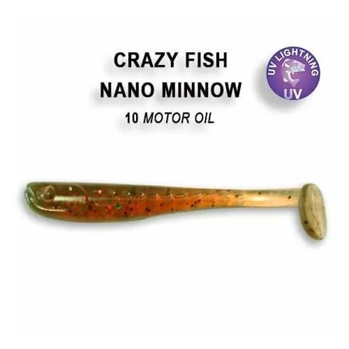 Силиконовая приманка мягкая съедобная Crazy Fish Nano Minnow 1.6 40.64 мм 6-40-10-6 8 шт.