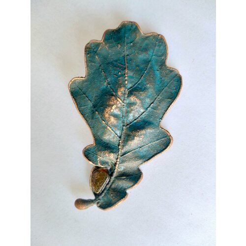 Брошь Медная мастерская GALATEA, гранат, бирюзовый, синий