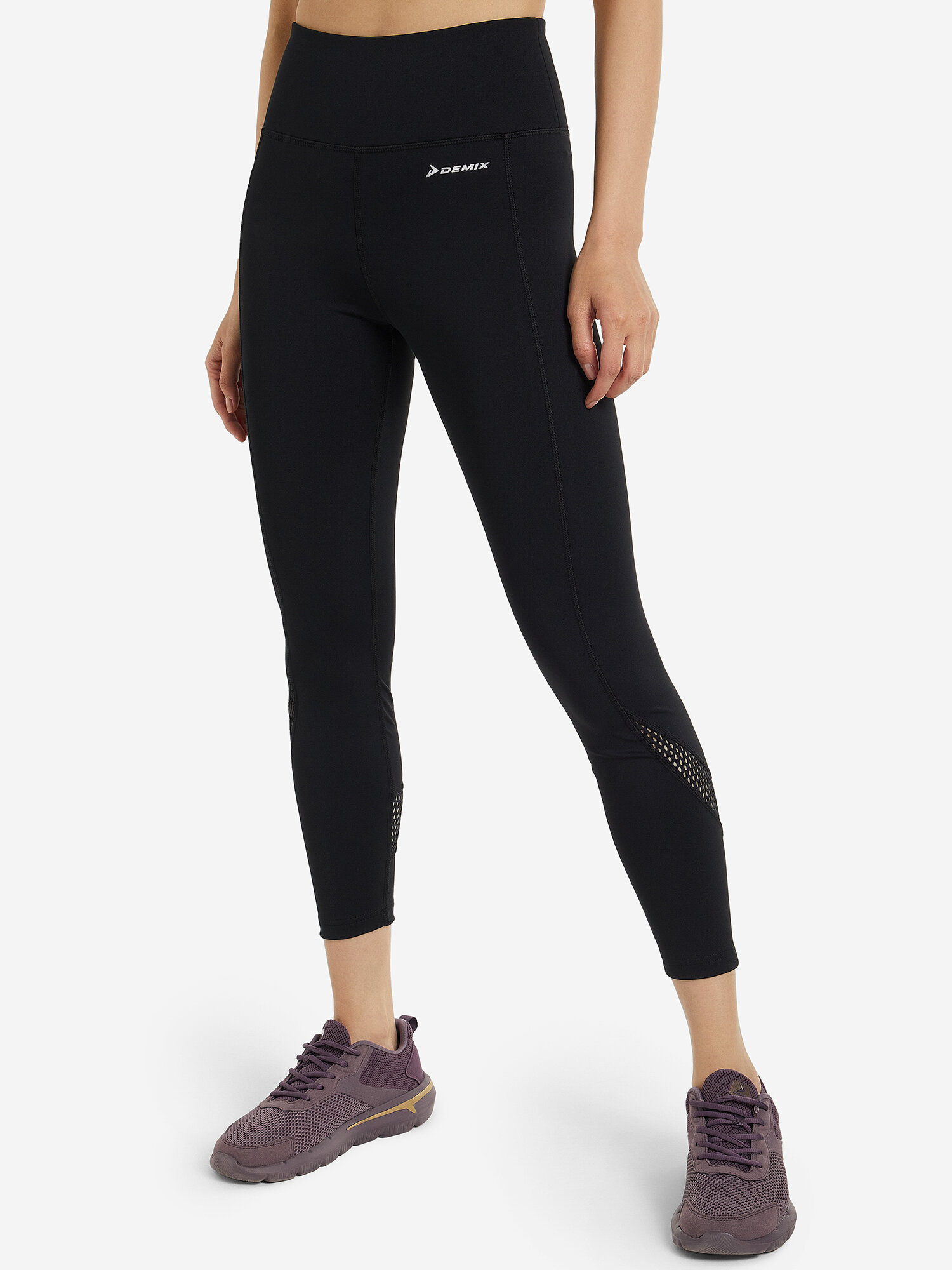 Легинсы спортивные Demix W D Fitness 7/8 Leggings MP, размер 48, черный