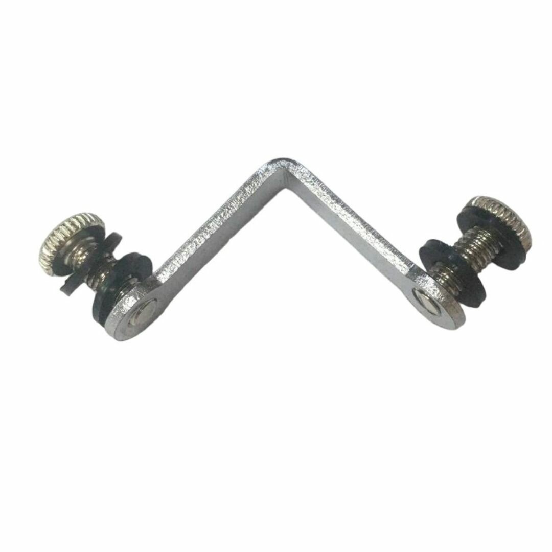 Фурнитура Для Мебели 4шт Крепление стеклянного куба двойное, Витрина, хром, на стекло с черными резиновыми прокладками