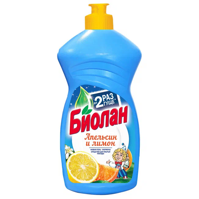Жидкость для мытья посуды Биолан с апельсином и лимоном 450 мл