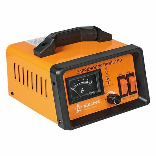 Устройство зарядное AIRLINE 6В12В 0-10А амперметр ручная регулировка зарядного тока импульсное 5995₽