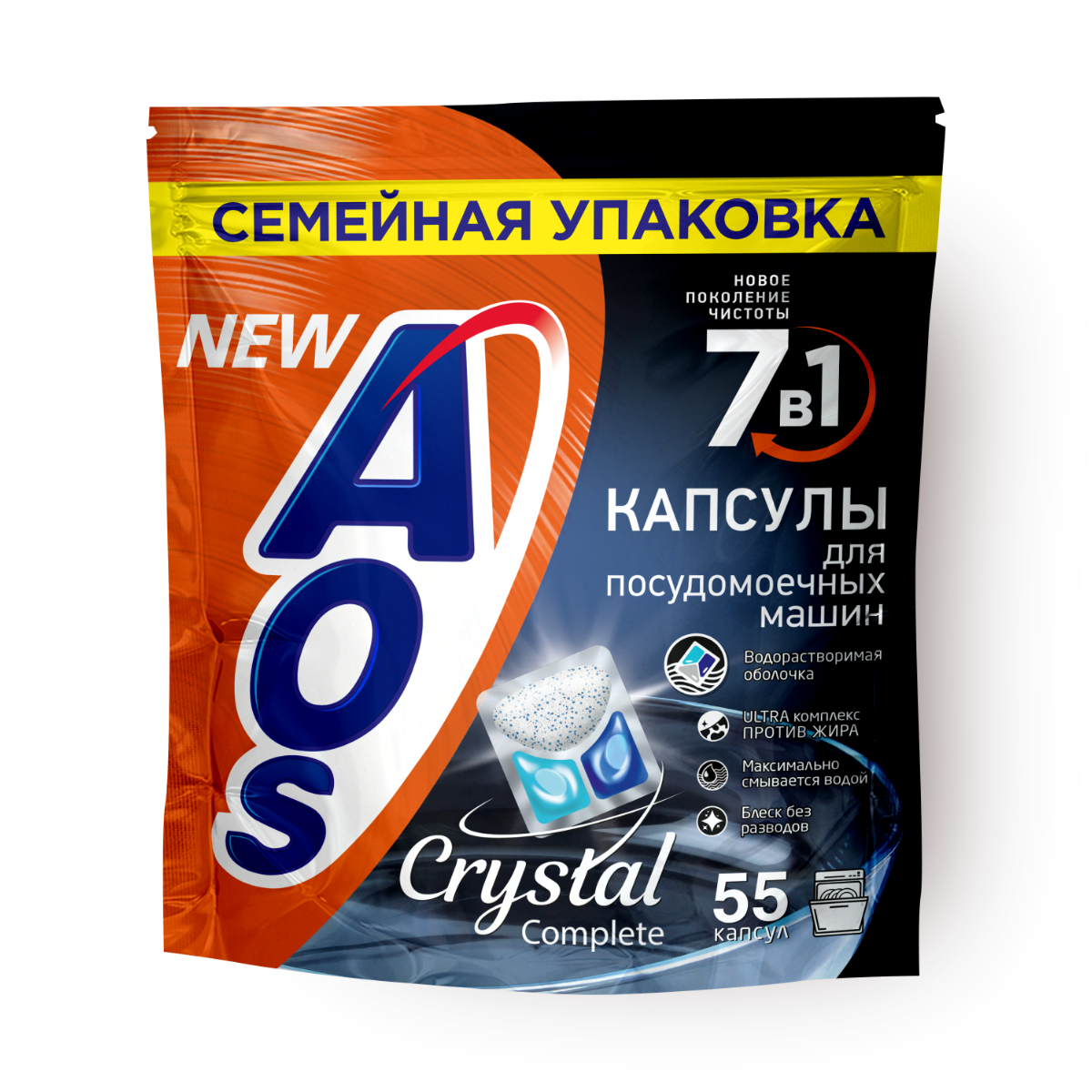 Капсулы для посудомоечных машин Aos Crystal Complete 7 в 1