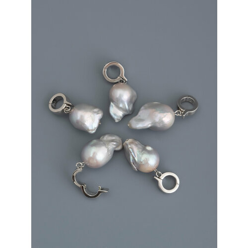 Подвеска ЖемАрт жемчуг пресноводный жемчуг пресноводный культивированный жемчуг культивированный светло-серый 2690₽