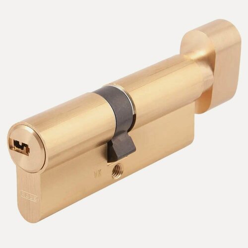 Изображение товара Цилиндр Abus KD6MM Z40/K40, 40x40 мм, ключ/вертушка, цвет золото