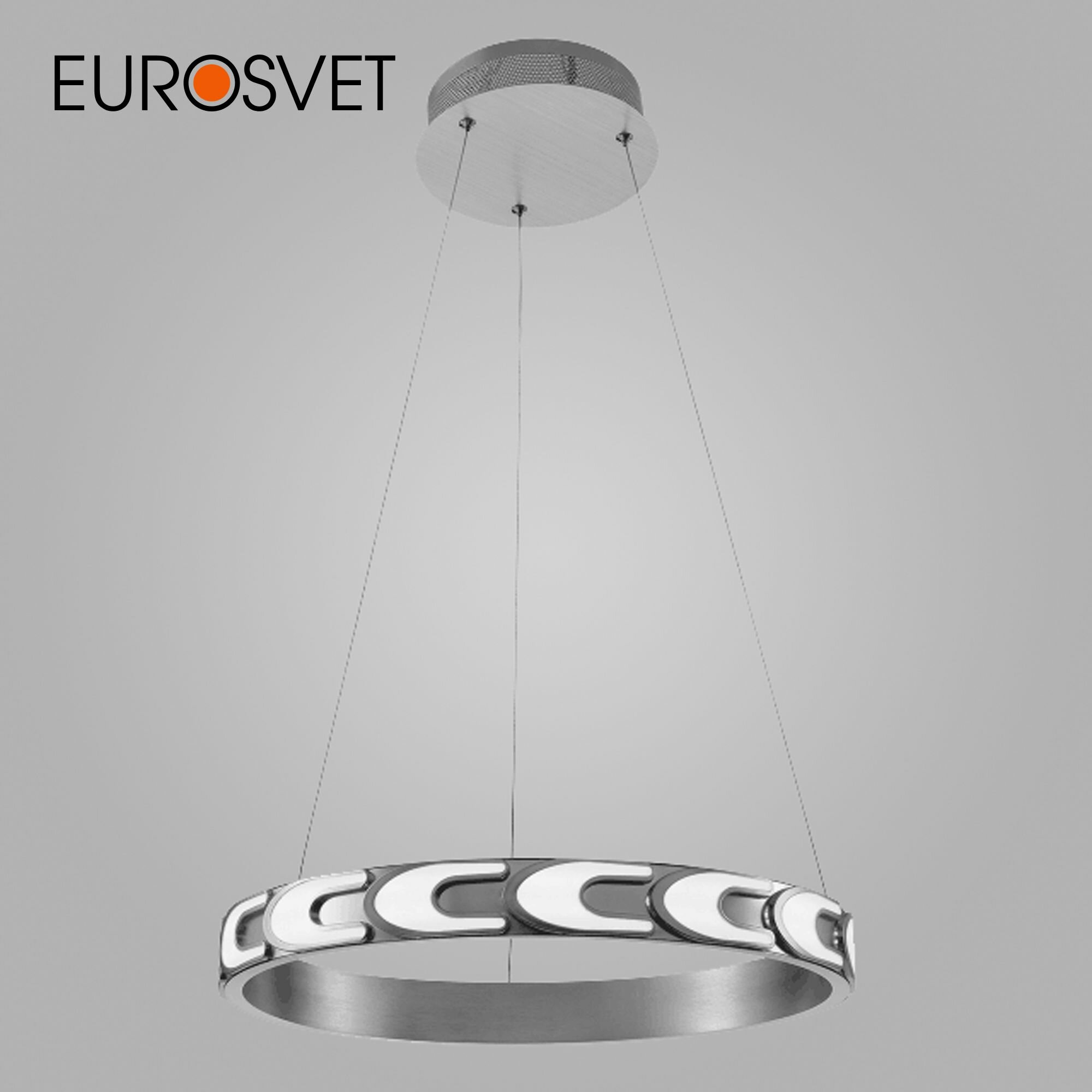 Люстра / Подвесной светильник с пультом управления Eurosvet Chain 90163/1 сатин-никель IP20