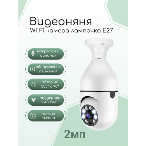 IP-Камера ABC видеонаблюдения, видеоняня Wi-Fi Smart camera E27 беспроводная 2мп (TS-H10)