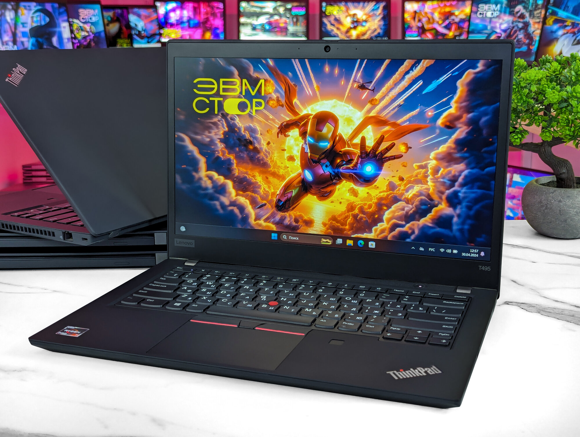 14" Ноутбук Lenovo ThinkPad T495, 1920x1080 IPS, AMD Ryzen R7-3700U 2.3 Ghz, RAM 16 ГБ, SSD 512 ГБ, AMD Radeon Vega 10 Graphics, Win10 Pro