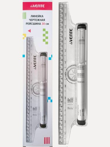 Изображение товара Линейка канцелярская чертежная, Рейсшина школьная 30 см