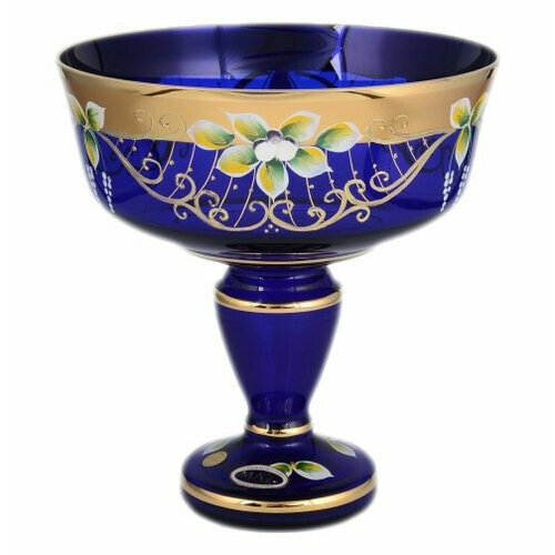 Конфетница 20 см нн Star Crystal Лепка Синяя 099270 6894₽