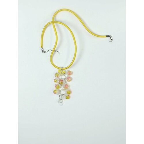 Колье Piperita, длина 43 см, серебряный, желтый