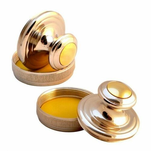 OS-21-Б-2 Оснастка для печатей настольная Евро-3 никелирование с золоченой кнопкой с штемпельной подушкой d 42 мм 2435₽