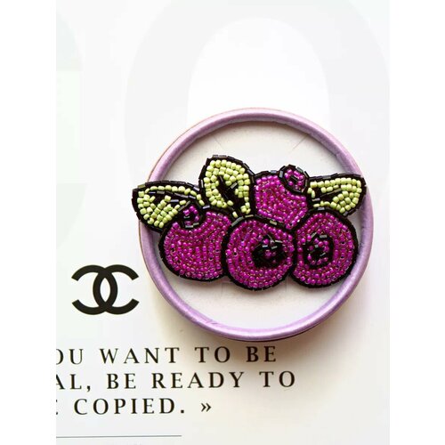 Брошь CRAZY CRYSTAL, фиолетовый, черный