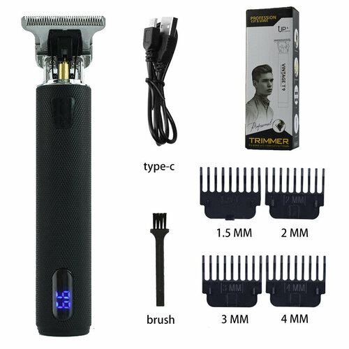 Черная электрическая машинка для стрижки волос с ЖК-дисплеем T9 77600₽