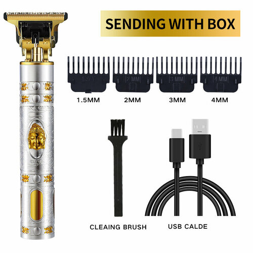 Электрическая машинка для стрижки волос с прямой зарядкой и платиновой насадкой для головы Будды 65400₽