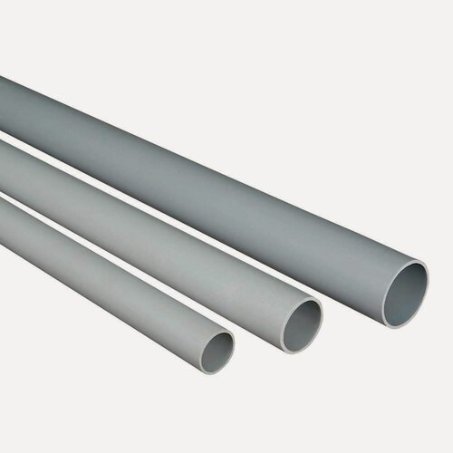 Изображение товара Труба НПВХ 63х1500, Серая негорючая для наружних и внутренних работ (2 шт.)