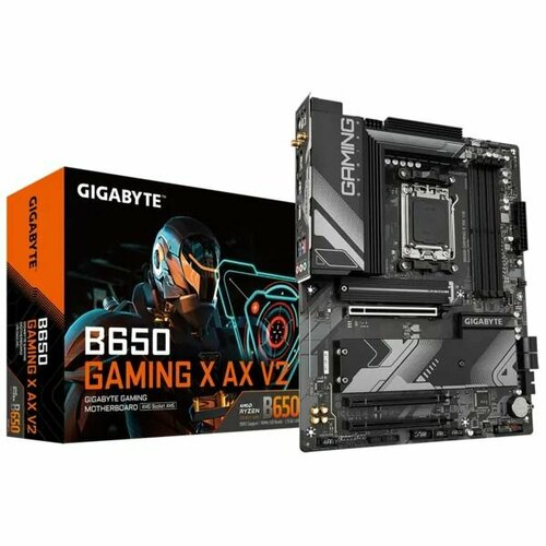 GIGABYTE B650 GAMING X AX V2 AM5 B650 4DDR5 DPHDMI 4 SATA 6 Гбс M2 Audio Gb LAN USB 32 USB 20 Type-C COM1 header ATX 2583500₽