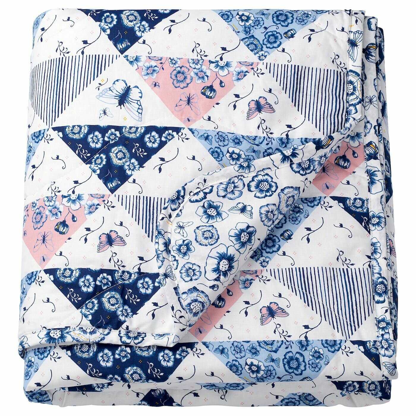 фото TALANDE Покрывало детское IKEA, лоскутный, синий, 120x220 см (70463940)