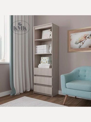 Изображение товара Шкаф-пенал КМЗ, шариковые направляющие, 180х60x36 см, 3 ящика