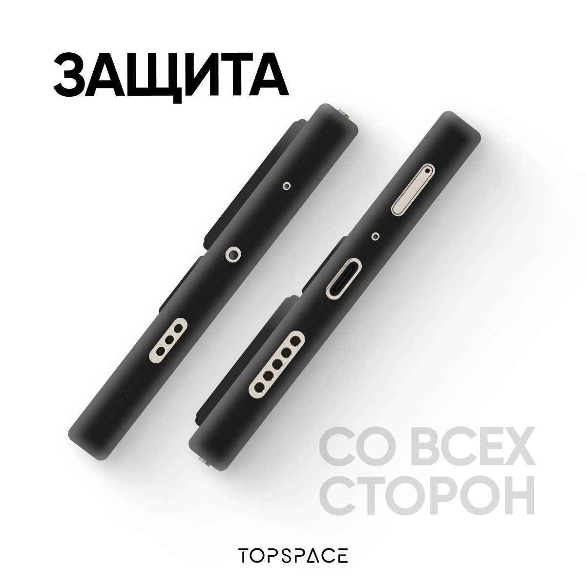 Черный чехол на Poco F6 / Поко Ф6 противоударный матовый силиконовый клип-кейс с защитой камеры — фото 1