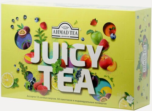 Изображение товара Ahmad Tea Чай в пакетиках Juicy Tea ассорти, 60 пакетиков, 95 г