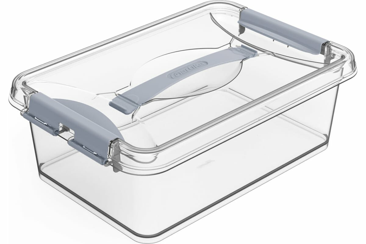 Контейнер Martika с защелками и ручкой 6 л клик прозрачный С272ПРО