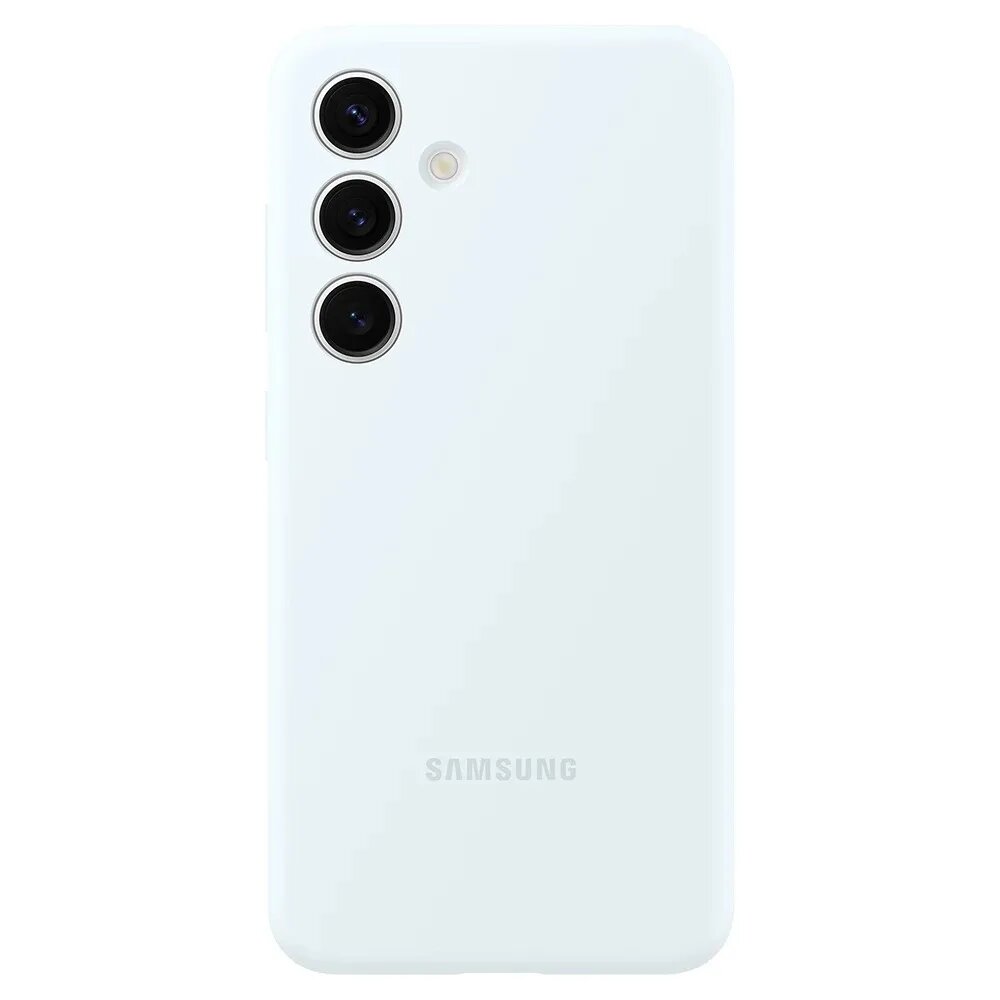 Оригинальный силиконовый чехол Samsung Galaxy S24 plus для Samsung Galaxy S24 S24Plus S24 + мягкая противоударная крышка, силиконовый чехол, White, Для галактики S24, Silicone